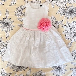 Janie and Jack white with pink bow dress & BabyGap Top